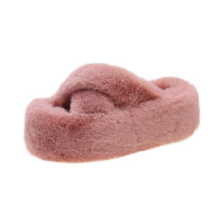 SHULUAN Suede Slide Slippers Women's Pink