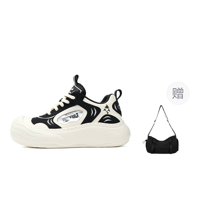 FAIRWHALE MAXFUN Shark Shoes Slip Resistant, Abrasion Resistant, Height Increasing Low top Skateboard Shoes Unisex