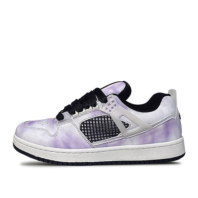 ZUIBANG Microfiber Leather Abrasion Resistant Abrasion Resistant Low top Skateboard Shoes Women's Dazzling Color