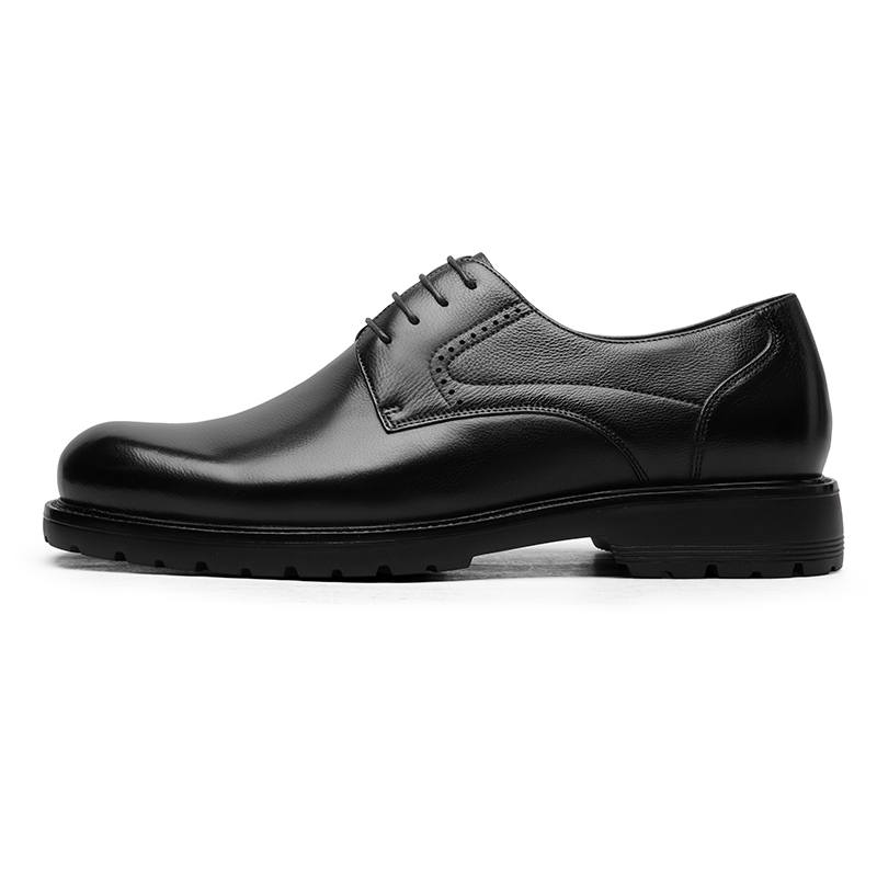 GOLDLION Dress Shoes Men's Low Top Black/Coffee
