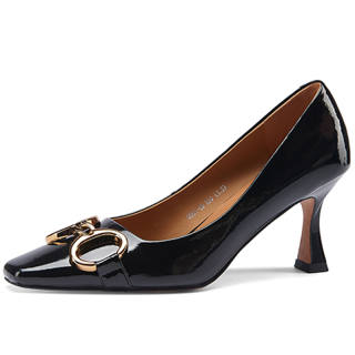 FMM Microfiber Leather Slim Heel High Heels 7.5cm Women's