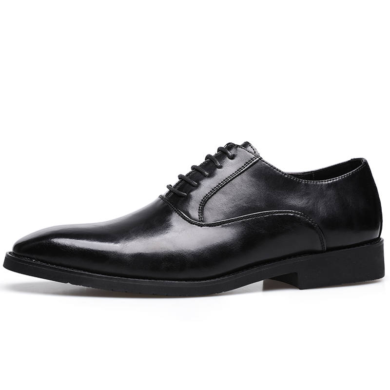 Poitulas Microfiber Leather Dress Shoes Men's Black