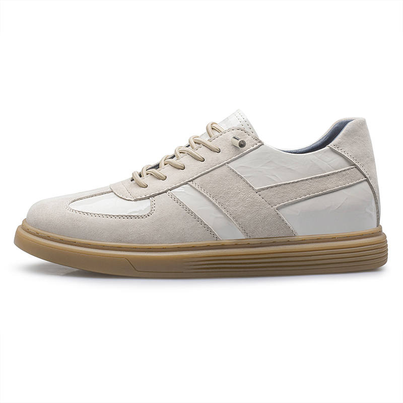 Qiandongmeili Cow Split Leather Low top Skateboard Shoes Men's