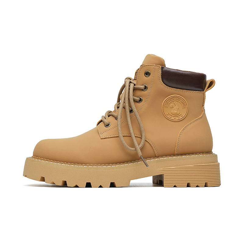 KAQIAODI Microfiber Leather Short Combat Boots Men's