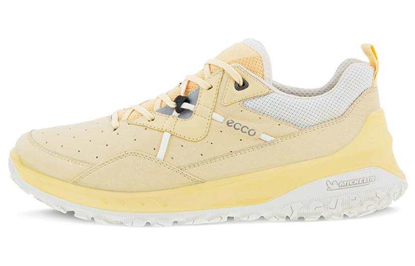 Ecco Oude Tocht Collection Cow Leather Low top Sports Casual Shoes Women's Straw Yellow