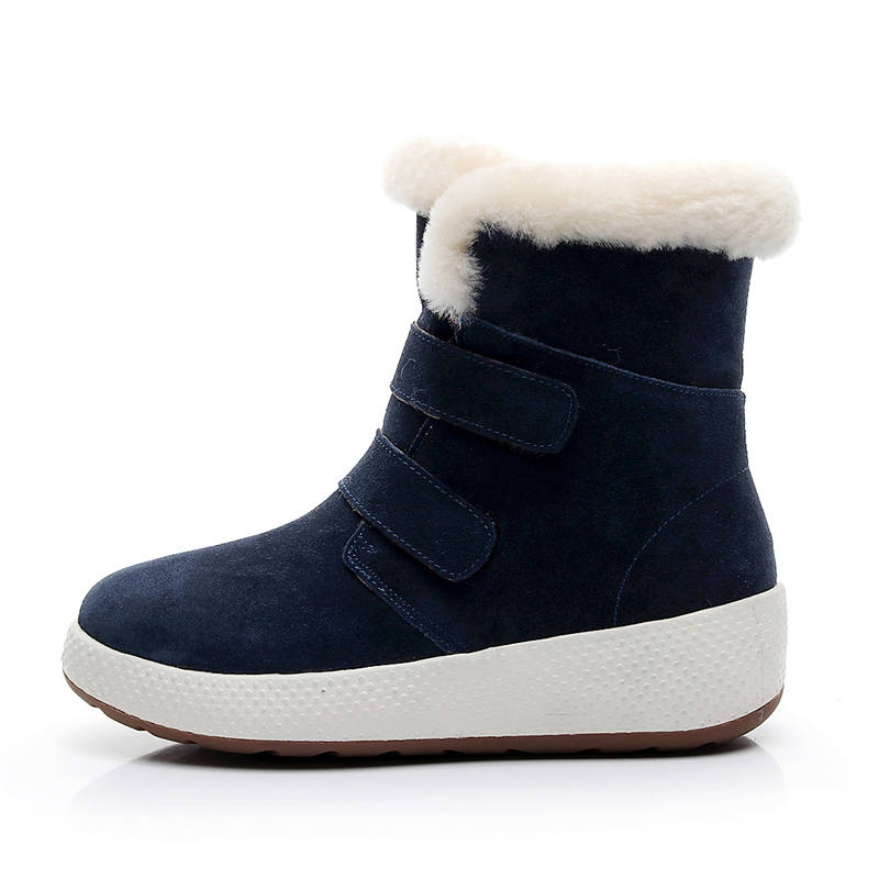 GUOLUOFEI Cow Suede Thermal Slip Resistant Thermal Slip Resistant Short Snow Boots Women's