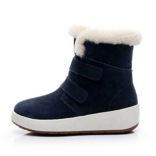 GUOLUOFEI Cow Suede Thermal Slip Resistant Thermal Slip Resistant Short Snow Boots Women's