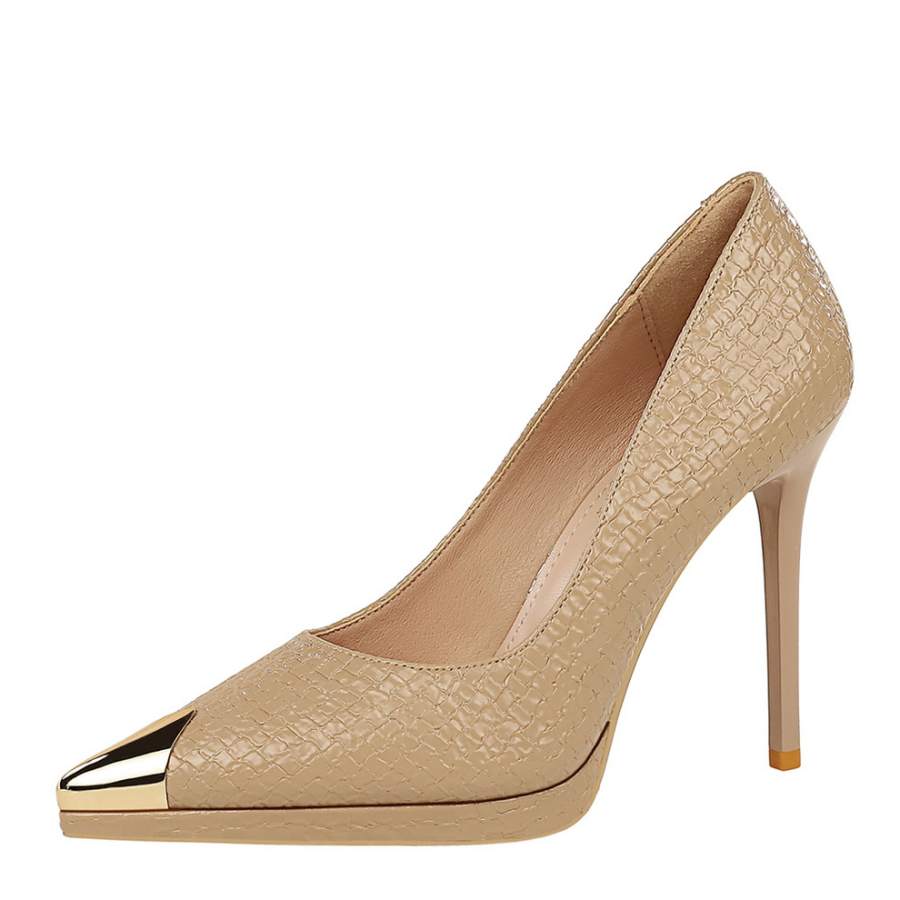 YAFEI XUANYU Patent Leather Slim Heel High Heels 11.5cm Women's