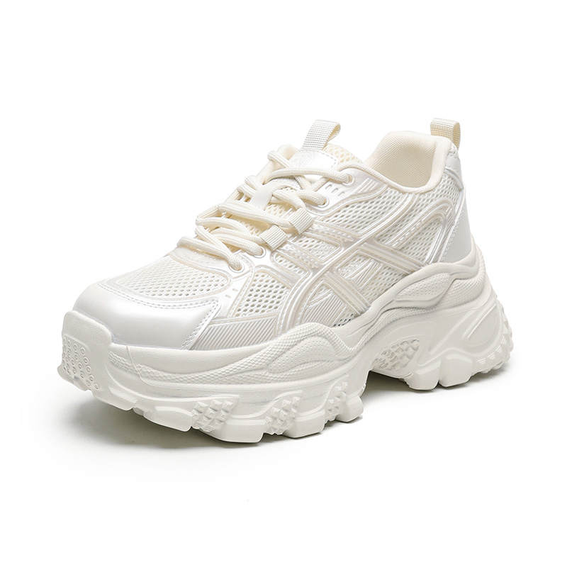 HUANAI Low top Chunky Sneakers Women's White