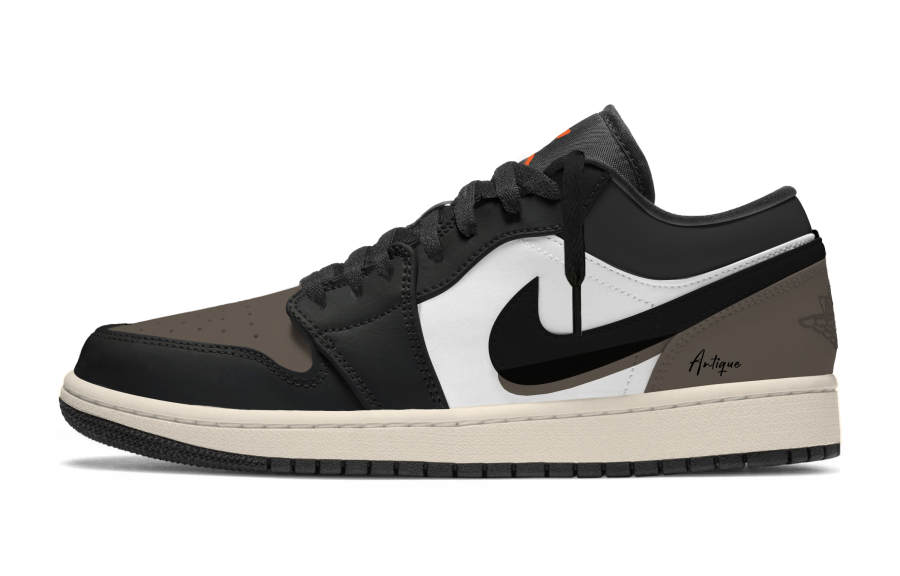 Jordan Jordan Air Jordan 1 Old Branch Cushioning, Wear Resistant Low top Skateboard Shoes Women's Coffee
