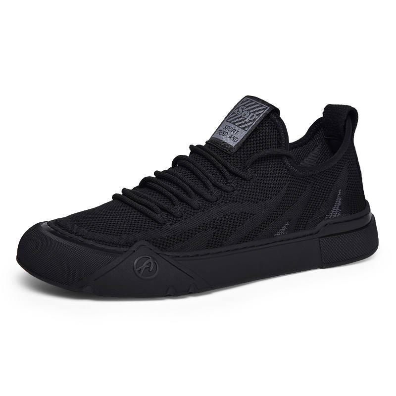 ZUOSAISI Mesh Abrasion Resistant Breathable Abrasion Resistant Breathable Low top Casual Shoes Men's Black
