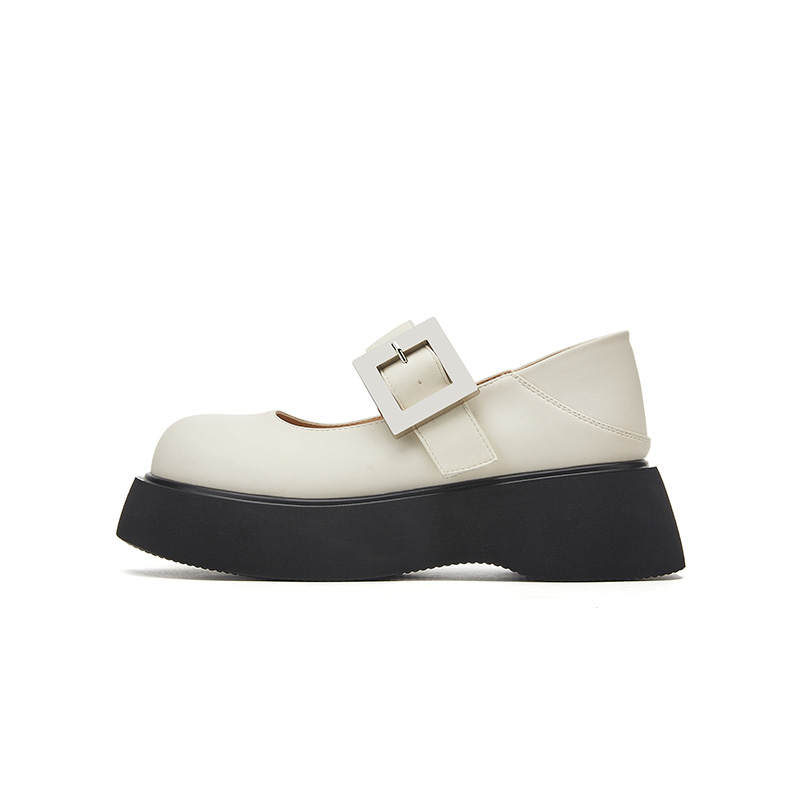 ST&SAT Synthetic Leather Platform Mary Jane Shoes Women's