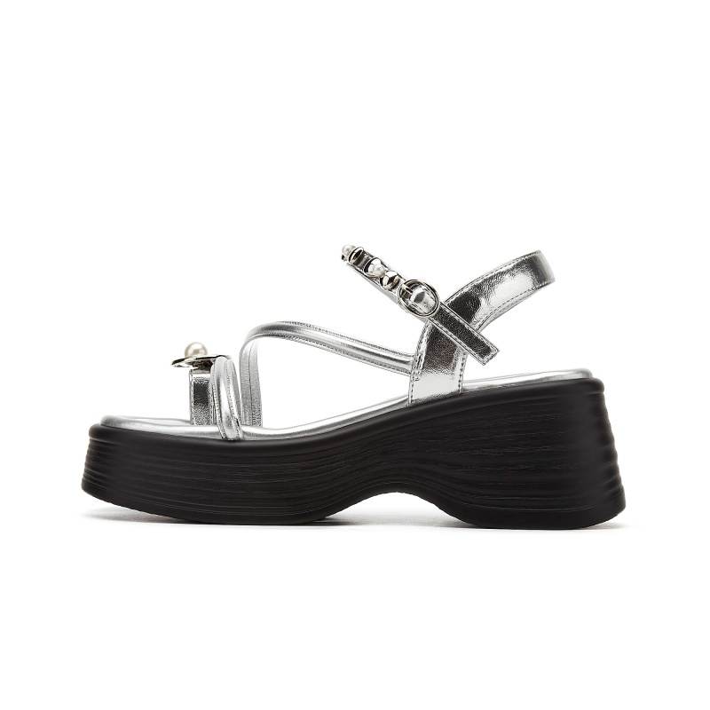 DAPHNE DAPHNE Pu One Strap Sandals 7.5cm Women's