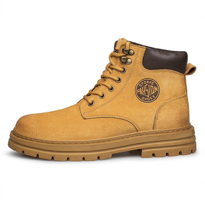 XIMO BULL XIMO BULL Top Grain Pig Leather Short Combat Boots Unisex