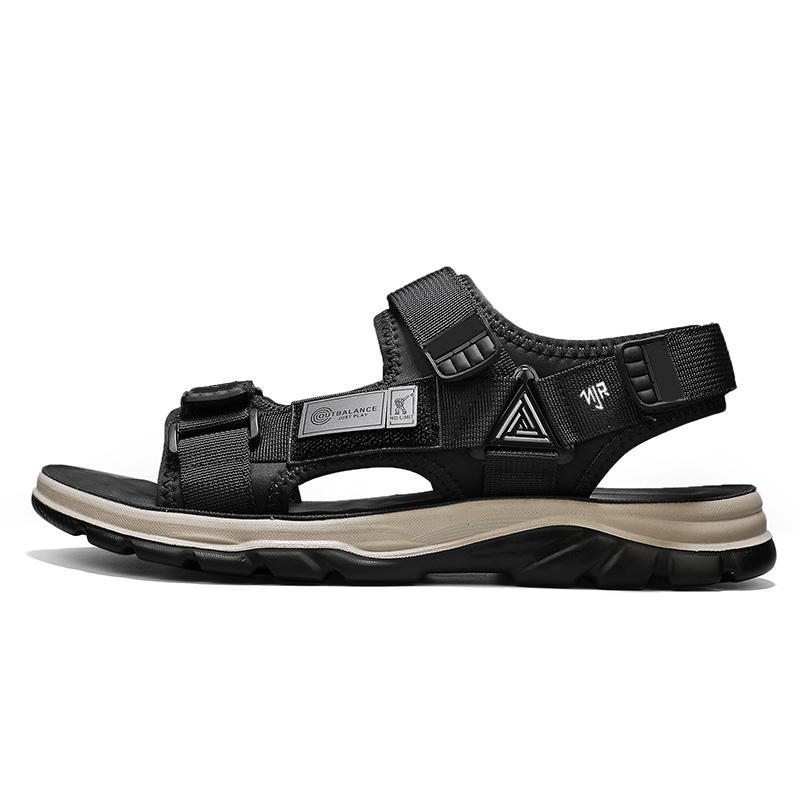 NANJIREN Beach Sandals Men's Black/Khaki