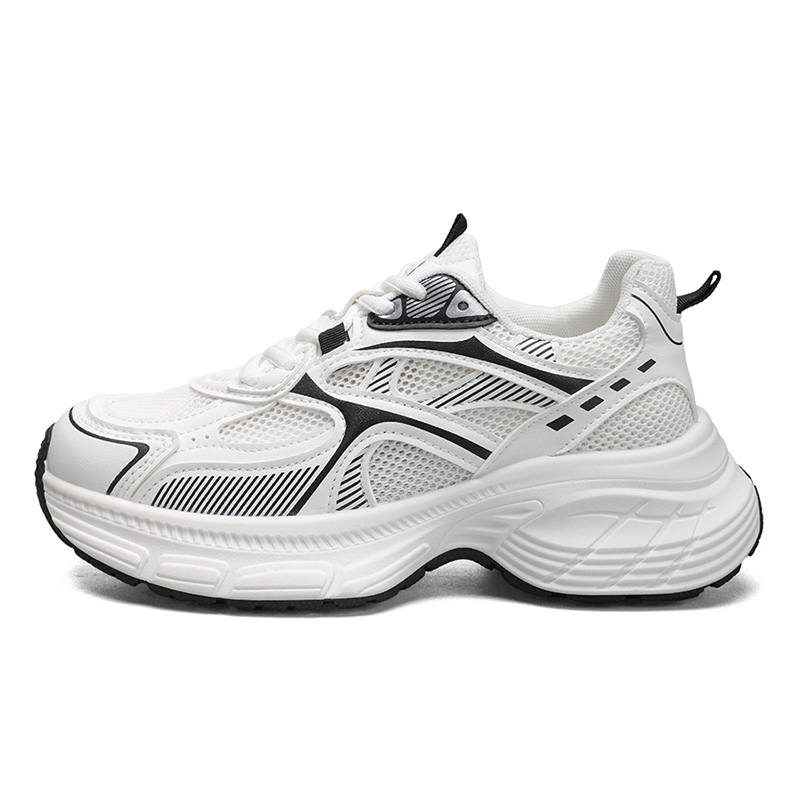 VAEL Synthetic Leather Cushioning Breathable Cushioning Breathable Low top Chunky Sneakers Women's
