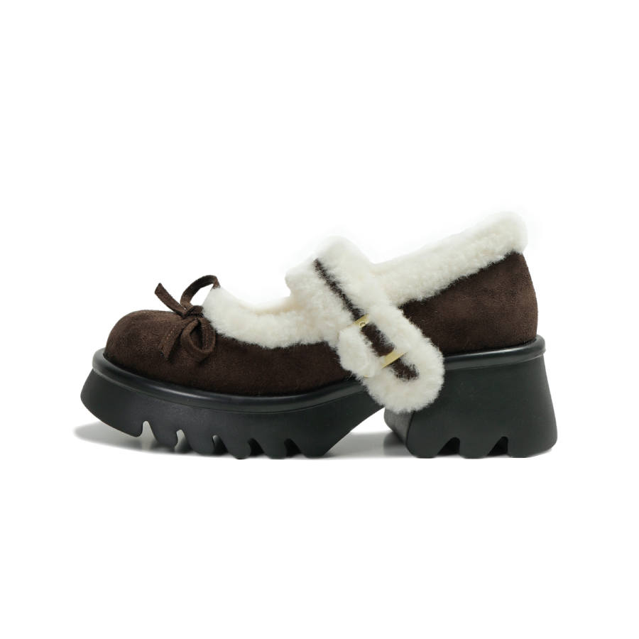 BOJUEMAO Fabric Mary Jane Shoes Women's