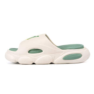 Pnj Cotton Feel Slippers Unisex White Green