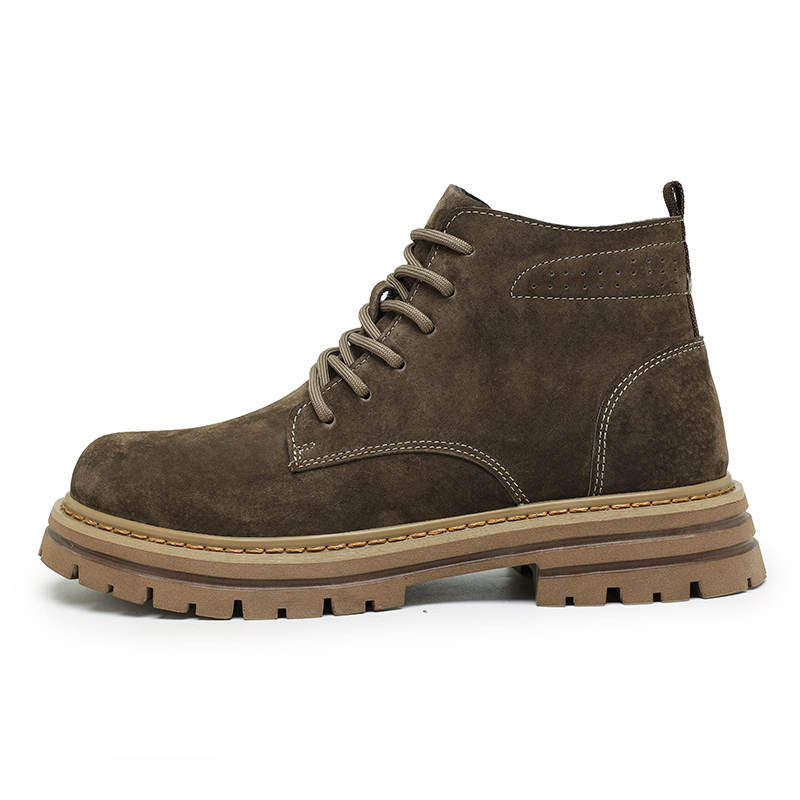 PINYI PINYI Combat Boots Men's Yellow Dark Coffee