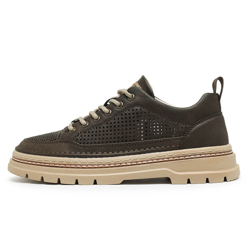 CALIFBULL Men's Casual Shoes Men's Low Top Black/Khaki