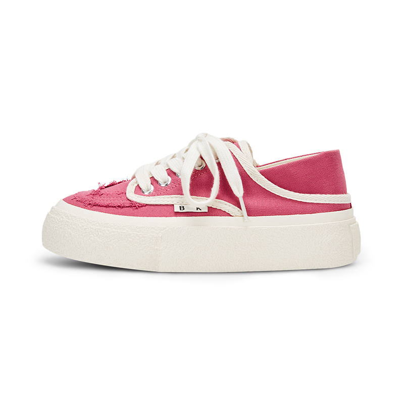 KARLIE KELLER Low top Canvas Shoes Women's Rose Red