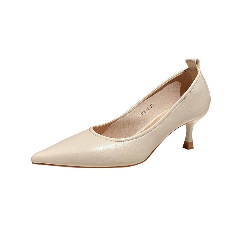 Bamiti High Heels Women's Ecru Black