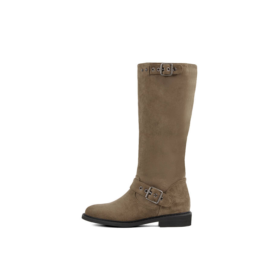 PT'SON PT'SON Knee High Boots Women's Khaki