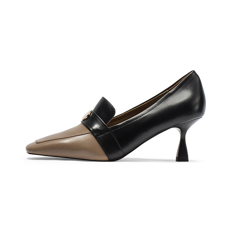 Coup De Foudre Cow Leather Slim Heel High Heels 6.5cm Women's