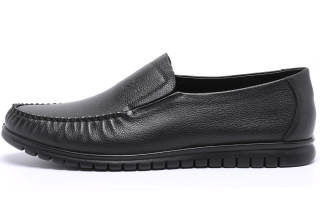 TRUMPPIPE Top Grain Cow Leather Casual Leather Shoes Men's Black