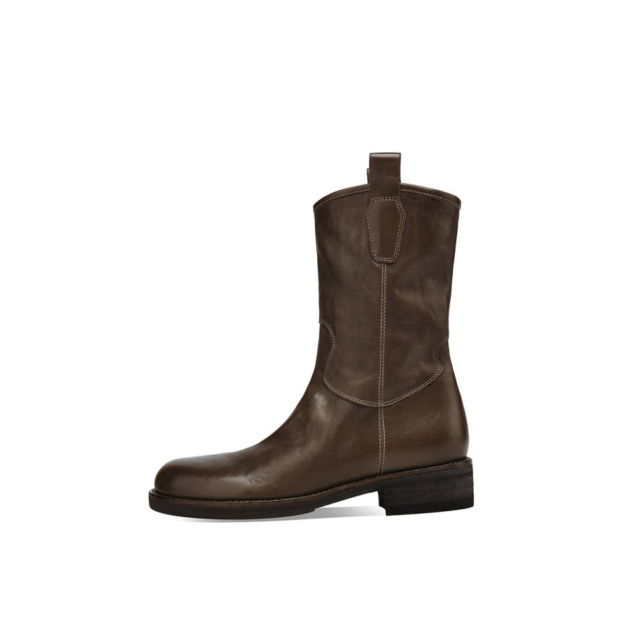 Rosa Bianca Top Grain Cow Leather Ankle Boots 3.8cm Women's