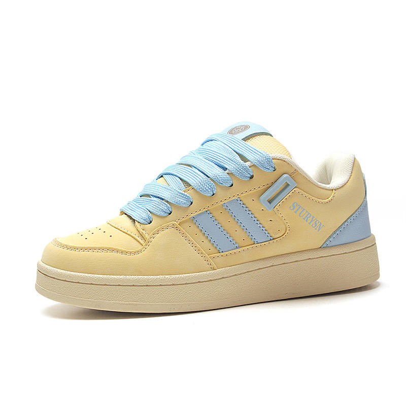 STUR YSN Low top Skateboard Shoes Women's Yellow Blue