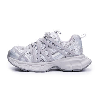 AUTOMOBILI LAMBORGHINI Chunky Sneakers Women's Low Top Silver