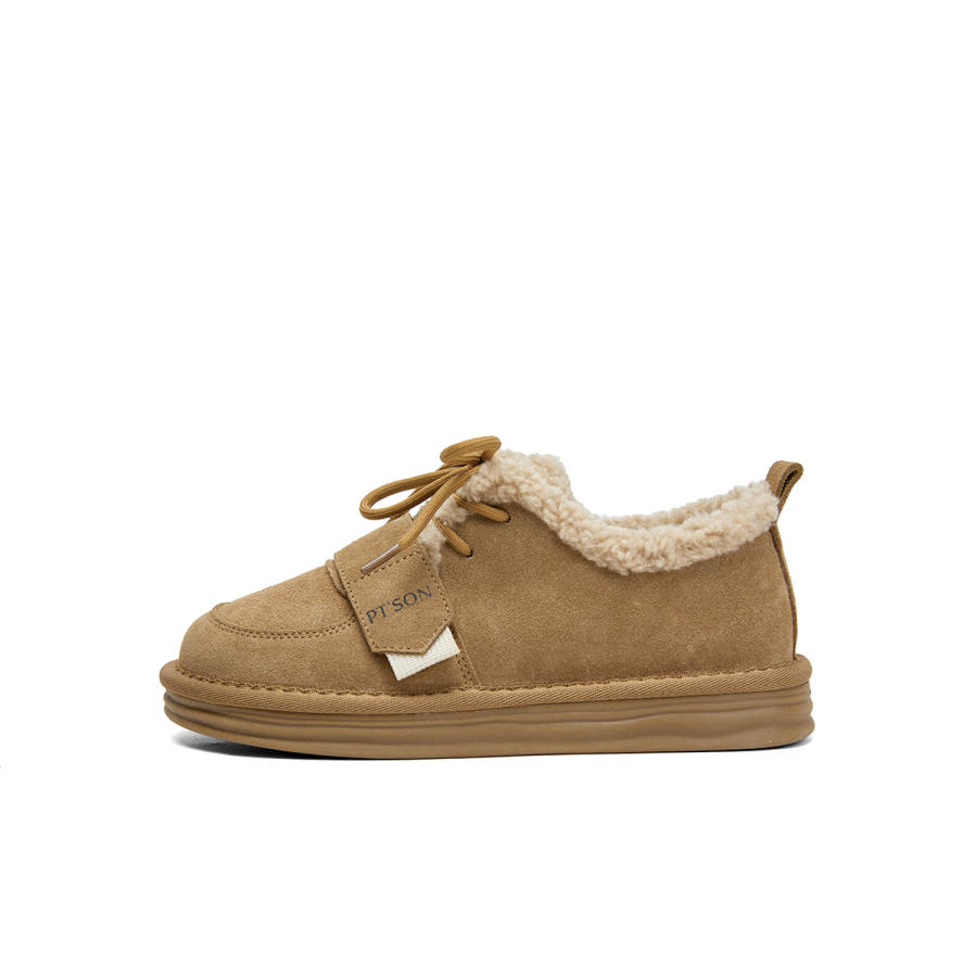 PT'SON PT'SON Cow Suede Snow Boots Women's