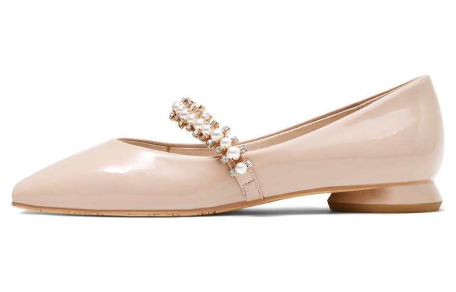 CAMEIDO Pu Casual Shoes Women's Nude Apricot