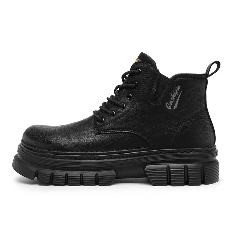 G.N.SHIJIA Synthetic Leather Short Combat Boots Men's