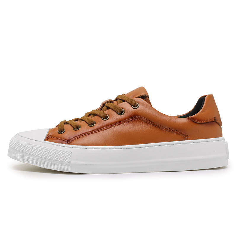 WENNAI Top Grain Cow Leather Abrasion Resistant Abrasion Resistant Low top Skateboard Shoes Men's