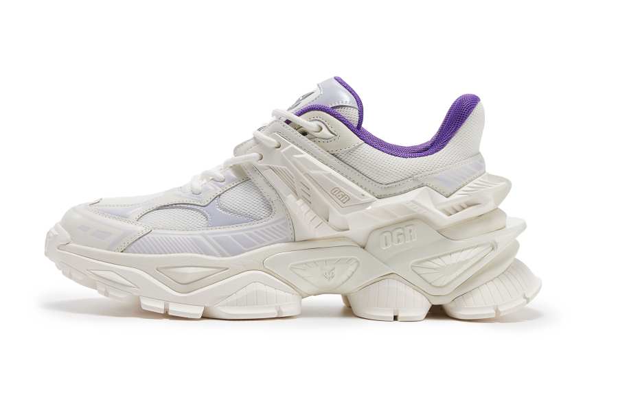 OGR Explorer G2 Collection Low top Chunky Sneakers Unisex LA White Purple