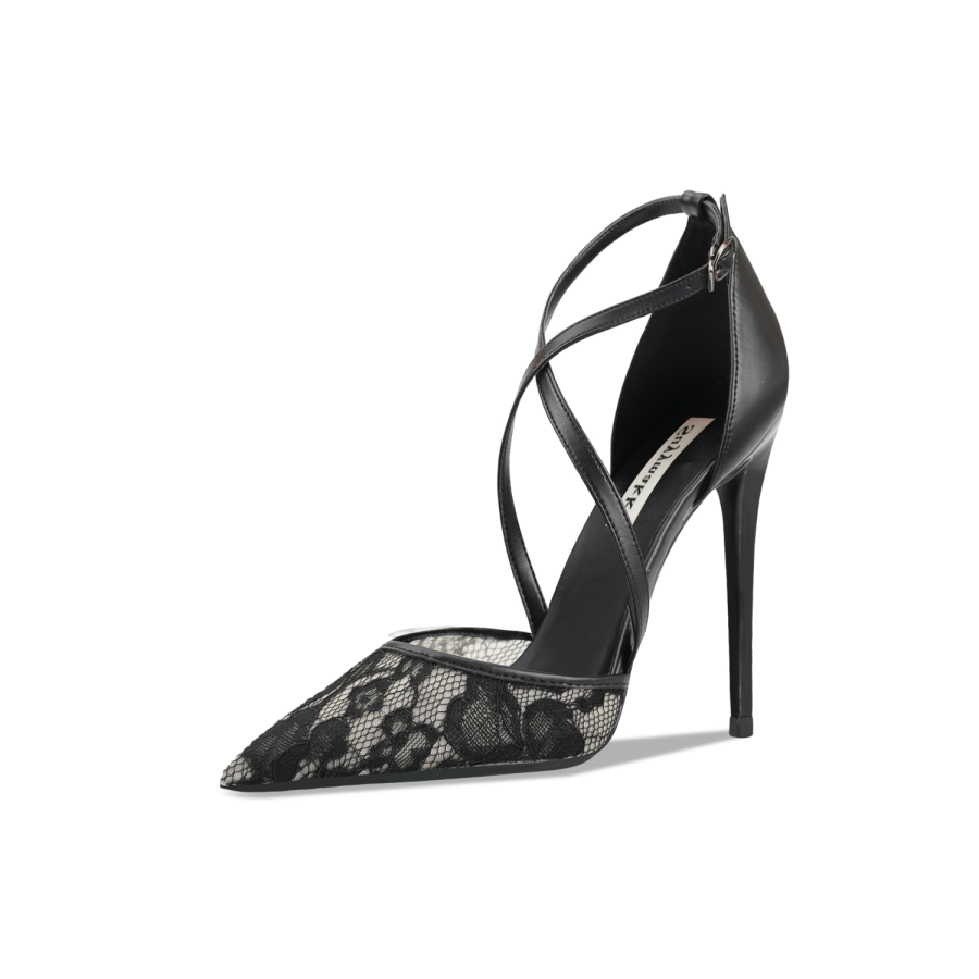 Suyymakk Fabric Slim Heel High Heels Ultrahigh Women's Black