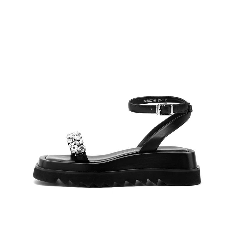 JOOC JOOC One Strap Sandals 5cm Women's Black