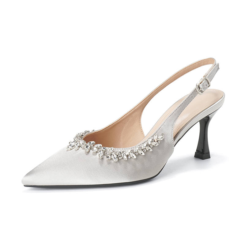 ZUOMILUO High Heels Women's Silver, Champagne