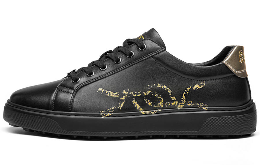 ROBERTA DI CAMERINO Cow Leather Low top Skateboard Shoes Men's Black