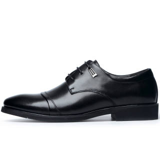 Poitulas Cow Split Leather Dress Shoes Men's Black