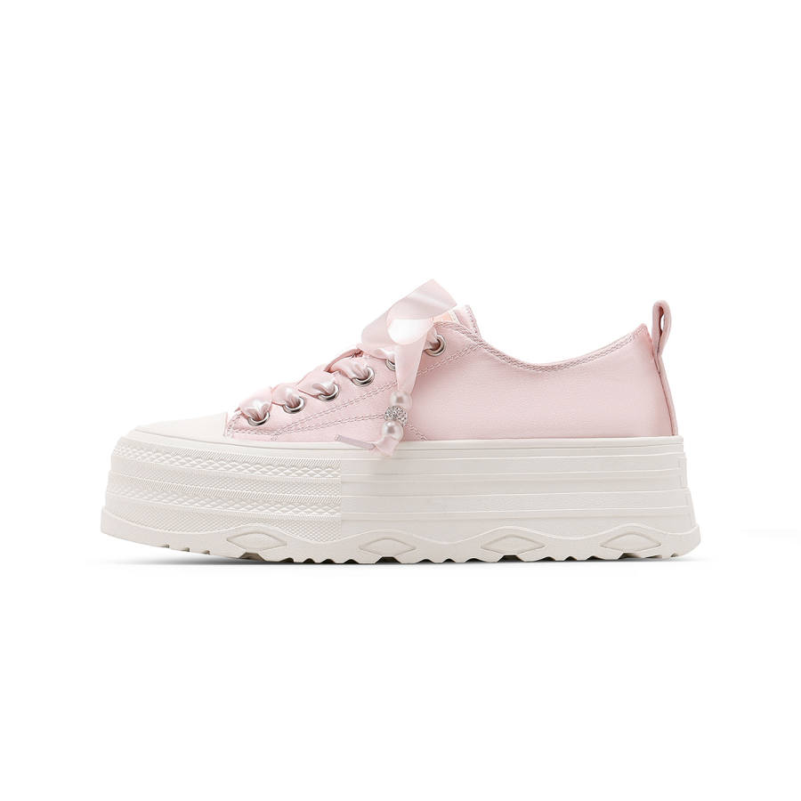 C°BANNER Synthetic Leather Low top Casual Shoes Women's Pink