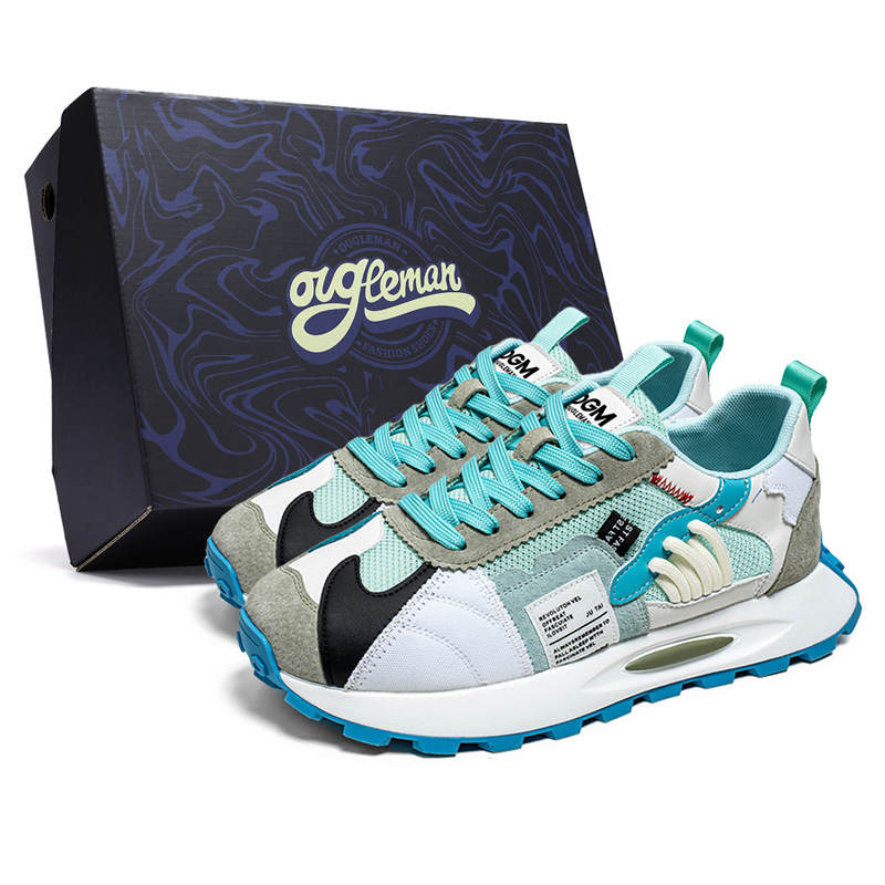OUGLEMEN Gift Box Set Lightweight Breathable Lightweight And Breathable Low top Casual Shoes Men's