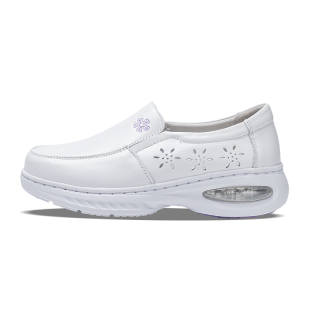 FEIYING Top Grain Cow Leather Casual Shoes 3.5cm Women's White