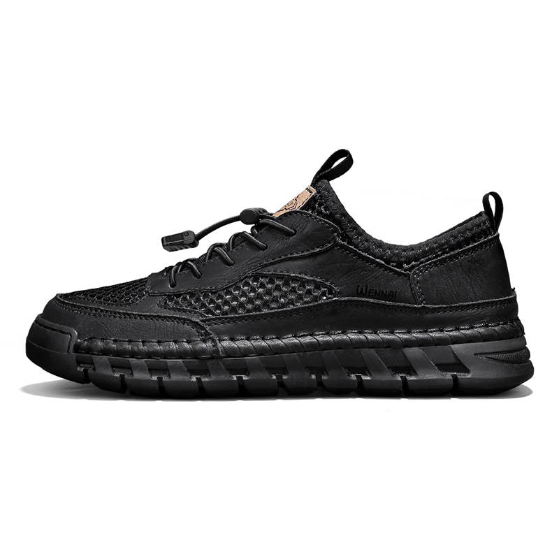 WENNAI Slip Resistant Abrasion Resistant Slip Resistant Abrasion Resistant Low top Casual Shoes Men's Black