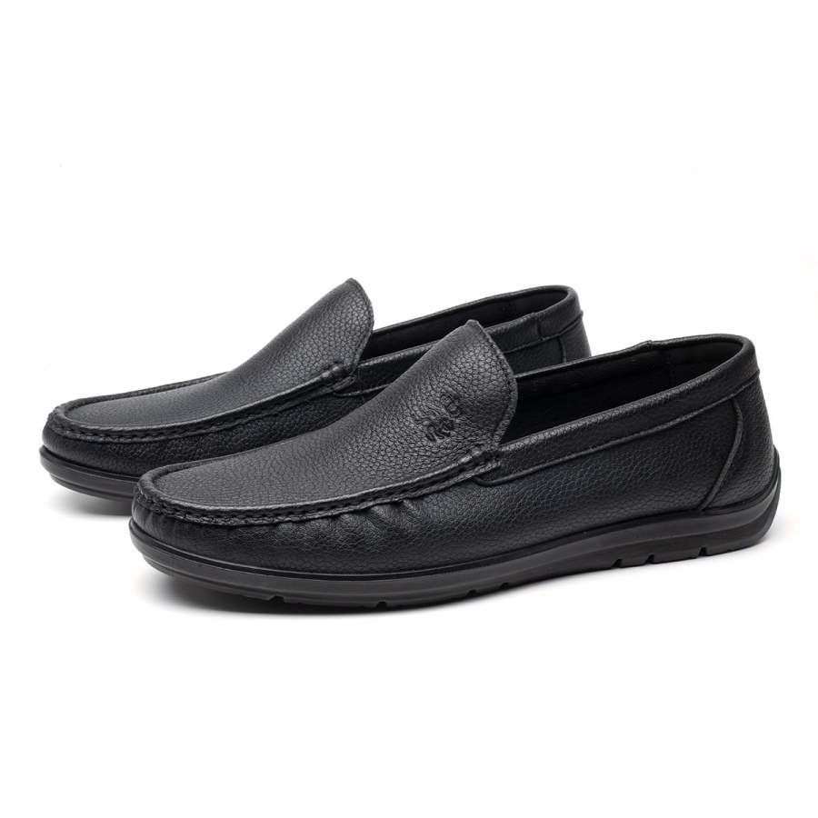 SHOUBA Sheepskin Casual Shoes Men's Black