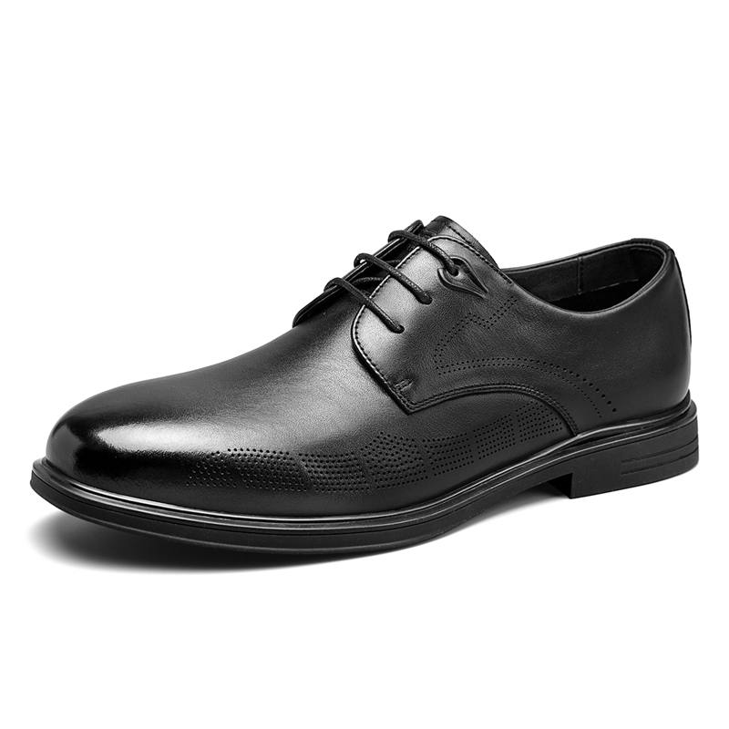SEPTWOLVES Top Grain Cow Leather Dress Shoes Men's Black