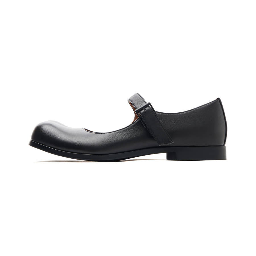 HOVANKI Top Grain Cow Leather Dupa Mary Jane Mary Jane Shoes Women's Magic Black