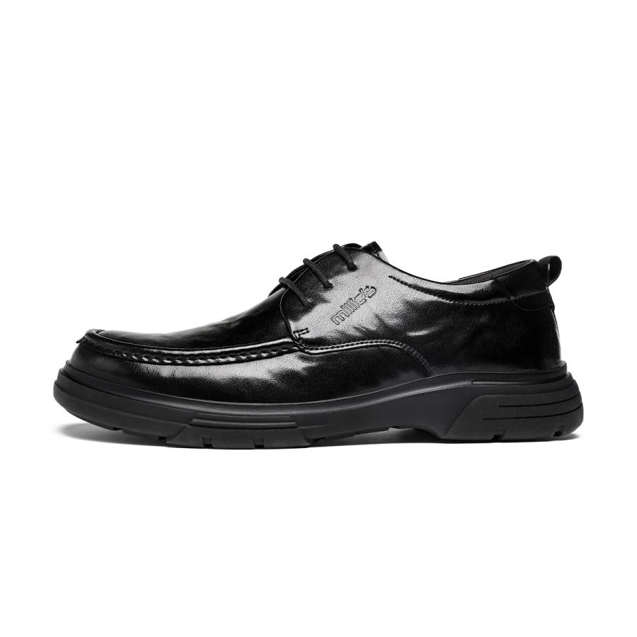 Millies MILLIE'S Synthetic Leather, Split Cow Leather Casual Shoes Men's Black